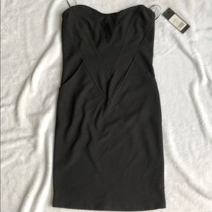 Akira black dress with mesh cutout